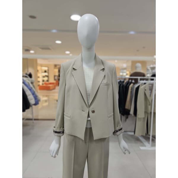 롯데백화점2관 올리브데올리브 베이직 셋업 원버튼 숏 자켓
