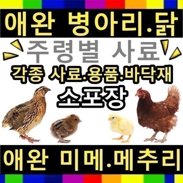 청이네집 병아리 닭 사료 메추리 초이사료 오리 토종 모이 모래