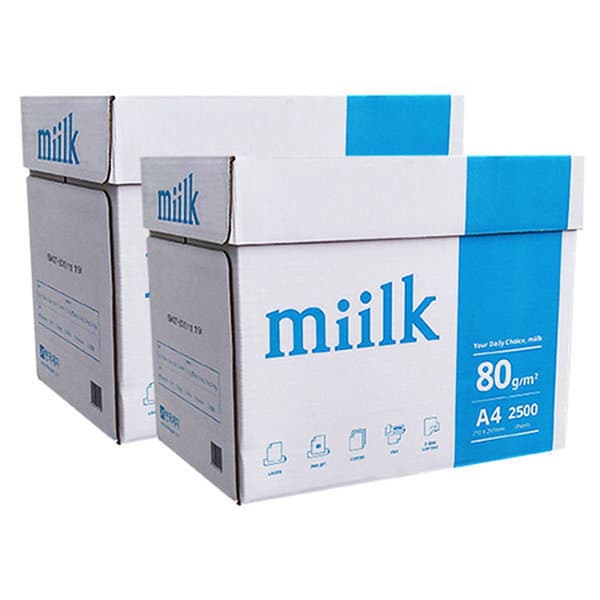 오피스하나 밀크 A4 복사용지 80g 2500매 2박스 - 최저가 44,200원