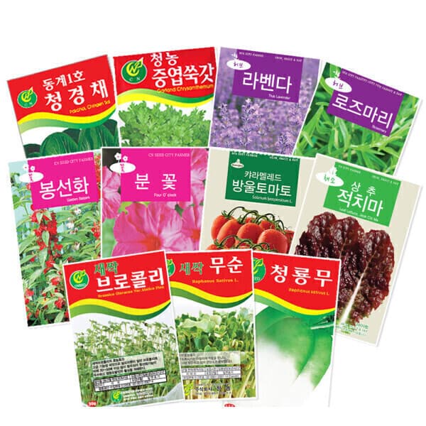 (동산원) 채소씨앗 상추씨앗 새싹 꽃씨 허브 - 최저가 1,900원