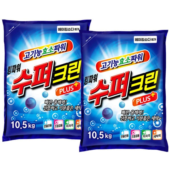 로뎀나무3 세탁세제 수퍼크린 10.5kg x 2개 스파크 비트 - 최저가 15,400원