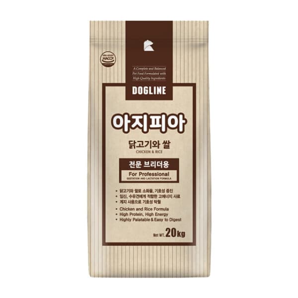 한양사료유통 아지피아 20kg 애견 강아지사료 진돗개 대형견 개사료