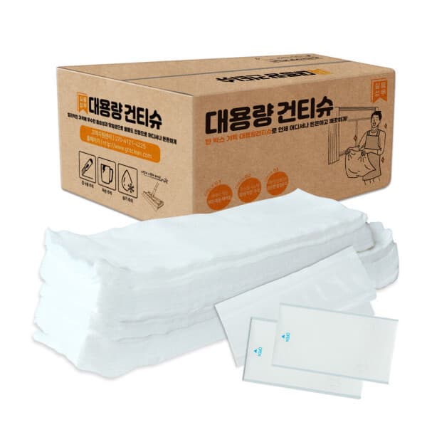 GreenClean 대용량 업소용 건티슈 1박스 마른 물티슈 청소포 정전기포 - 최저가 24,900원