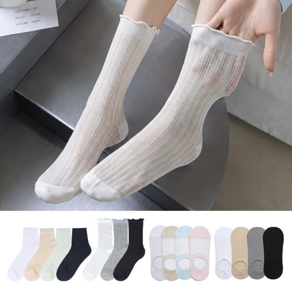 투투삭스 시원한 여름 양말 페이크삭스 단목 중목 무지/발목/남자/여자 양말 모음 20켤레