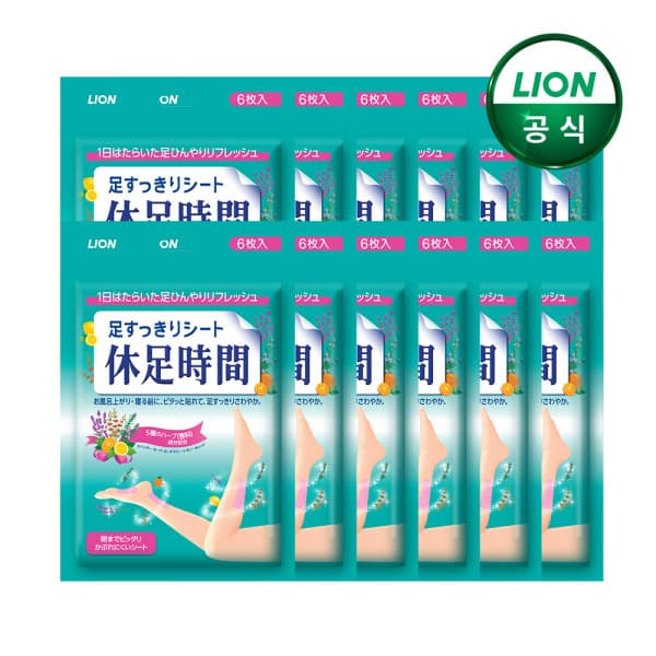 라이온코리아직영몰 휴족시간 쿨링시트 6매입 x12개 - 최저가 29,900원