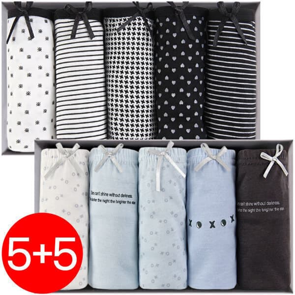 한스속옷 데일리 여성팬티 5매입 면팬티 맥시 미디 빅사이즈 - 최저가 12,900원