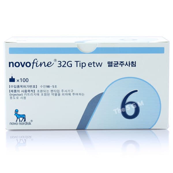 더메디칼샵 노보파인 인슐린 펜니들 32G 6mm 100개 - 최저가 25,000원