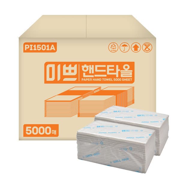 루야멘쇼핑몰 미쁘 무형광 핸드타올 5000매 2겹 210mm x 200mm