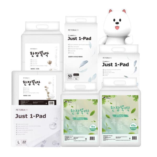 펫토리아 한장뚝딱 강아지 애견 프리미엄 배변패드 라이트 20g 400매 / 72g 120매