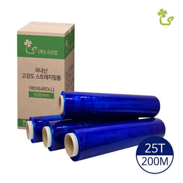 엘에스산업 국내산 청색 스트레치필름 25T-200M 공업용랩 - 최저가 59,000원